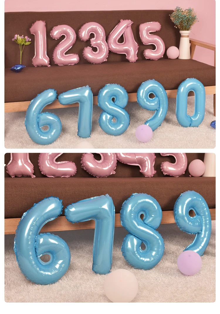 Цифровой воздушный шар все цвета размер номер алюминиевая пленка день рождения