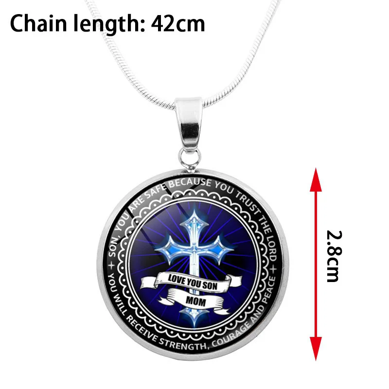 Вдохновляющее вера христианское ожерелье Любовь ты сын мама Цитата Ювелирные