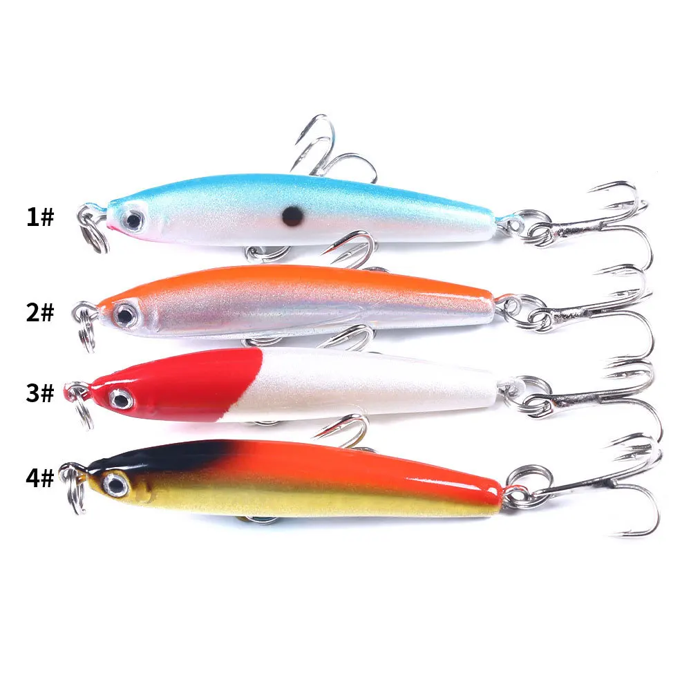 

6cm-3.4g long-range throwing bass fishing bait simulation bait underwater pencil fishing supplies