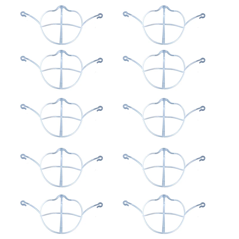 

Reusable Mask Bracket Anti-fall Off Anti-slide Face Mask Inner Support With Hook PE 3D Mask Holder Plant Supports 1/3/5/10pcs