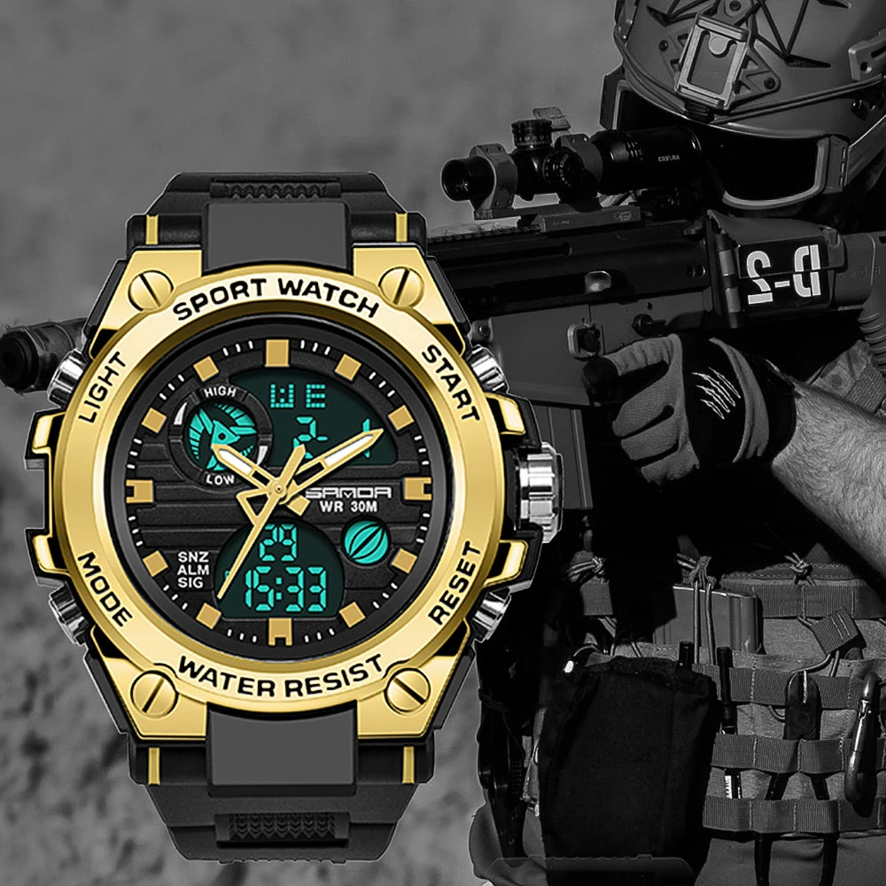 Мужские военные часы Топ люксовый бренд G Style S Shock светодиодный кварцевые