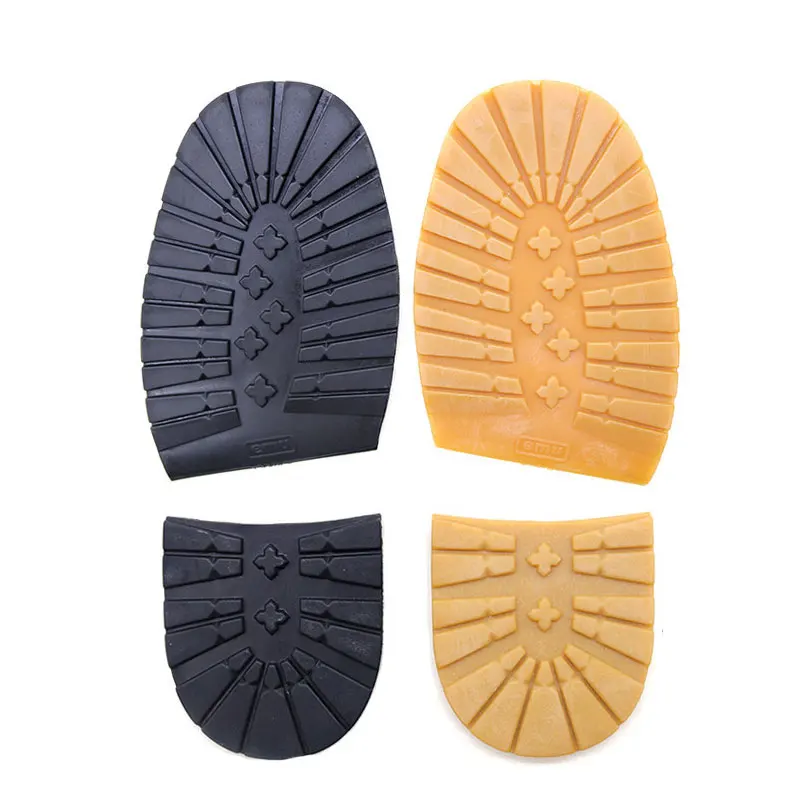 

Thicken Rubber Shoe Soles for Men Leather Business Shoes Heel Sole Non-slip Repair DIY Replacement Outsoles Black Yellow Pad