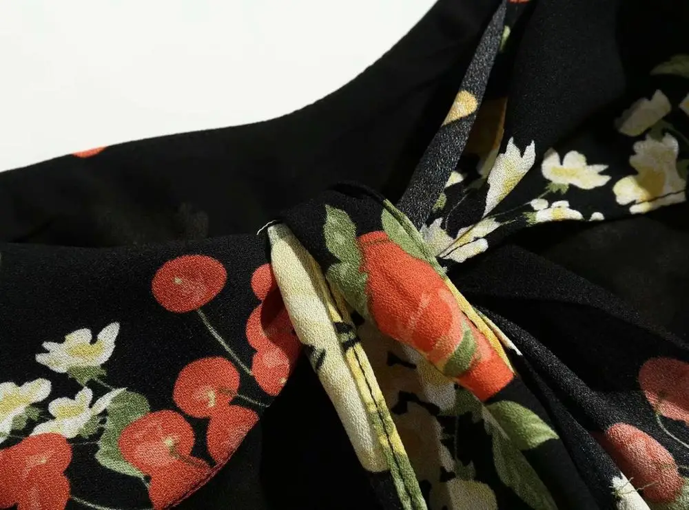 

Fashion Short Sleeve Slim blusas shirt Vintage Yellow Floral Print womens tops and blouse Chic blusa feminina