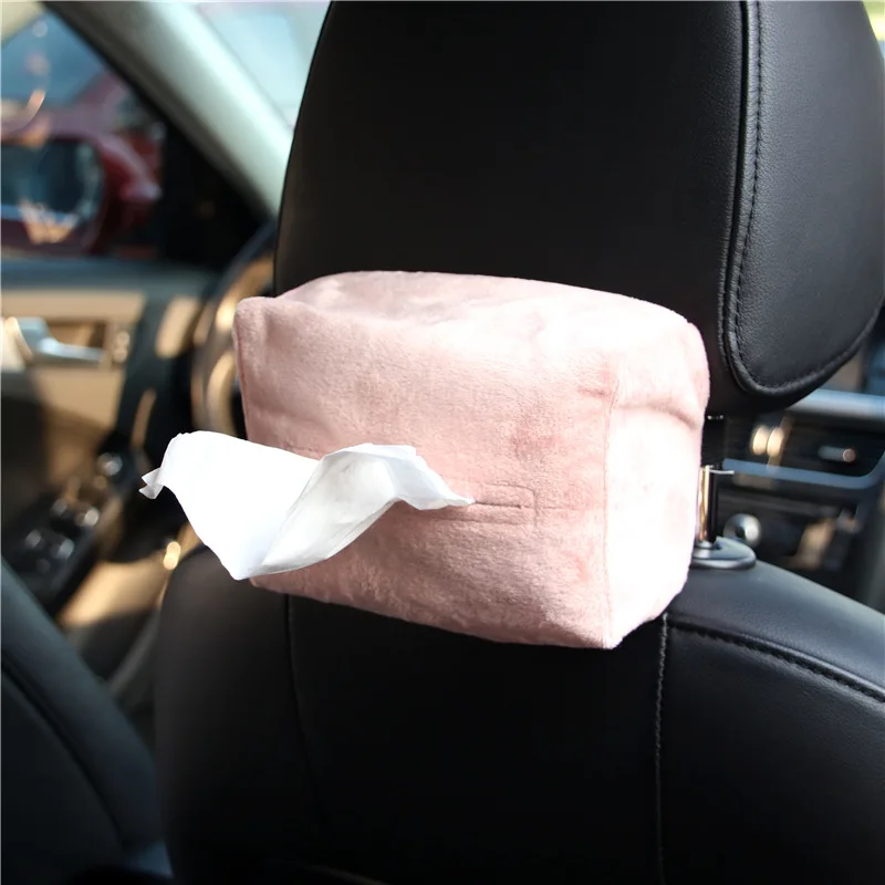 

Car Universal Tissue Box Set Creative Short Plush Cartoon Doll Tissue Box Seat Back Shade Hanging Decoration Auto Accessories