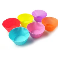 bakeware tray tool 7cm silicone soft round cake muffin cupcake molds baking cup liner molds lx8038