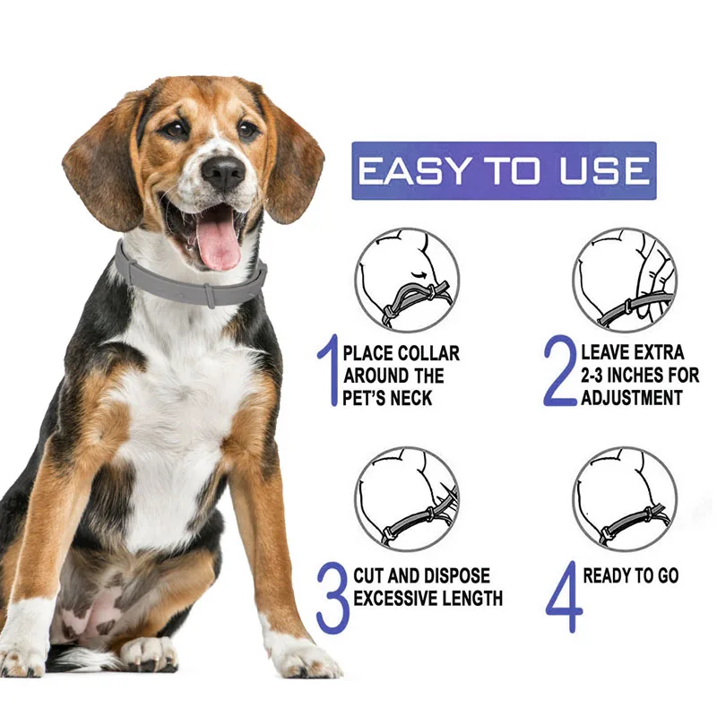 Ошейник для блох и клещей собак 8 месяцев контроль кошек Регулируемый