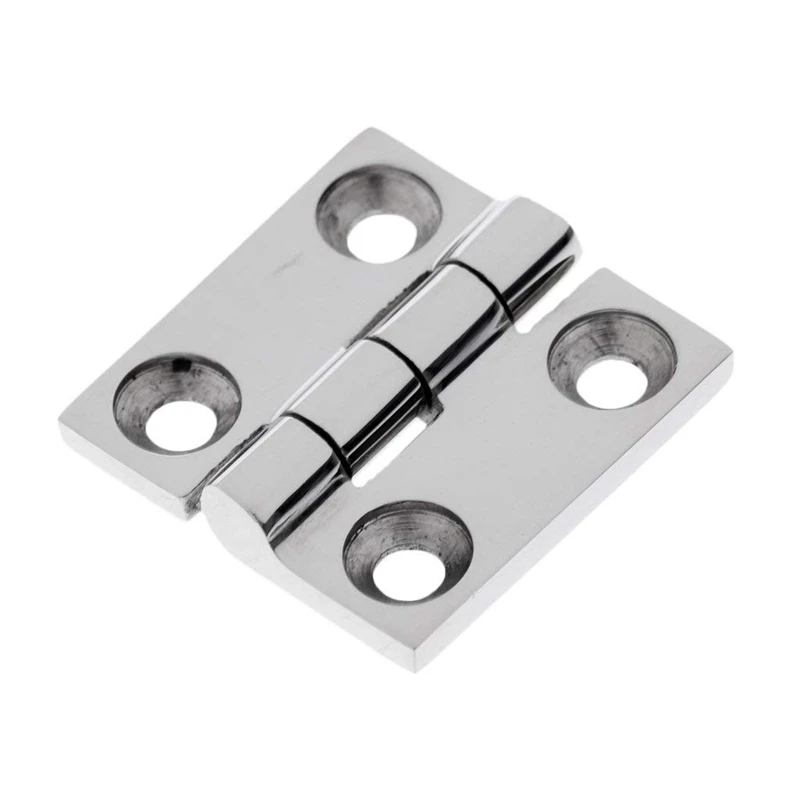

1 Pair Door Hinge 4 Holes Butt Hinge+8 Pcs Screws 316 Stainless Steel Casting Hinge Fit for Home/Marine Boat/Yacht Door