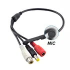 Камеры видеонаблюдения Аудио звукосниматели, CCTV Mic звукового сбора оборудования, видеомагнитофон микрофоны RCA Power InOut
