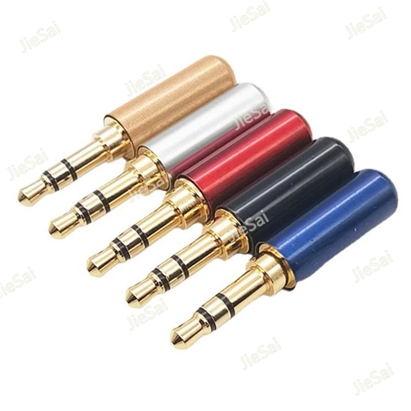 

2 шт. Мини позолоченный медный стерео 3-секционный 3,5 мм штекер паяльный аудио разъем для наушников