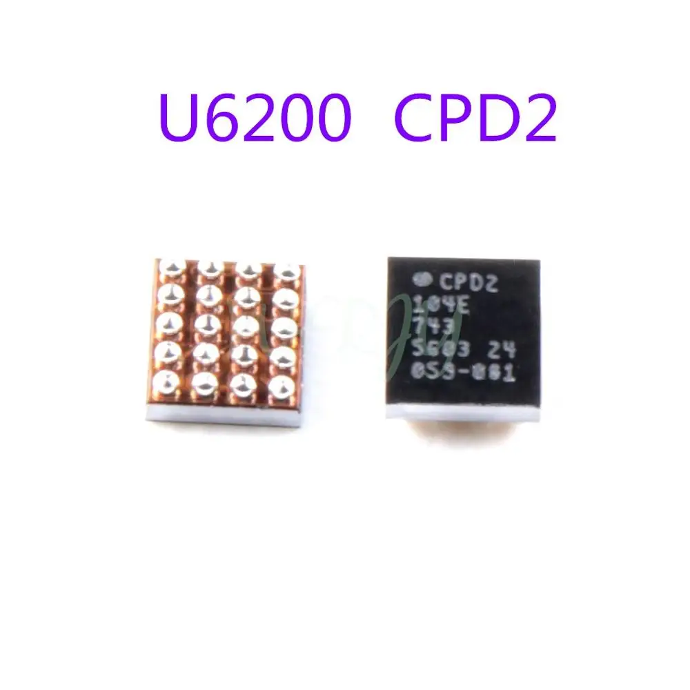 5 шт./лот 100% Новинка U6200 CPD2 для iPhone 8 8G Plus 8Plus X XS Φ XR быстрое зарядное устройство чип IC
