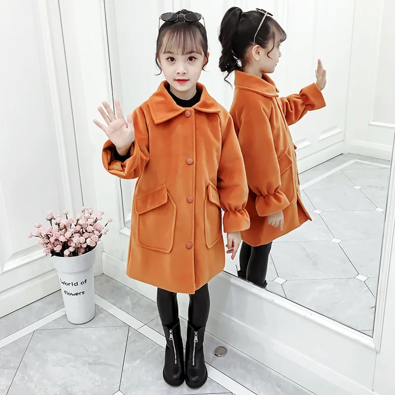 

Girls Baby's Kids Coat Jacket Outwear 2021 Princess Thicken Warm Winter Autumn Overcoat Cotton Plus Velvet Children's Clothing