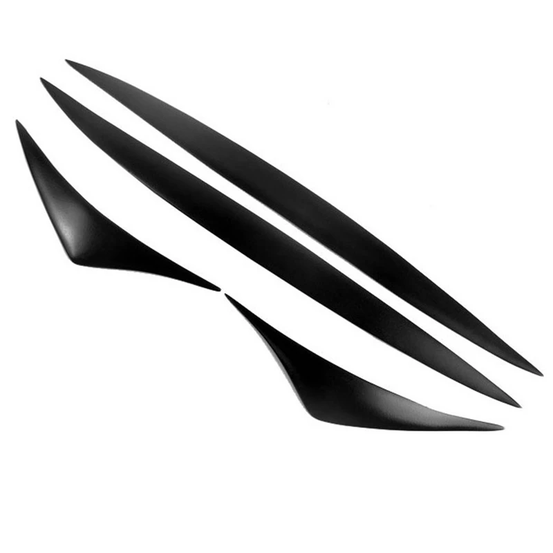 

for Rohens Coupe 2009-2012 Glossy Black Car Sticker Front Headlights Eyebrow Eyelid Trim Cover Accessories