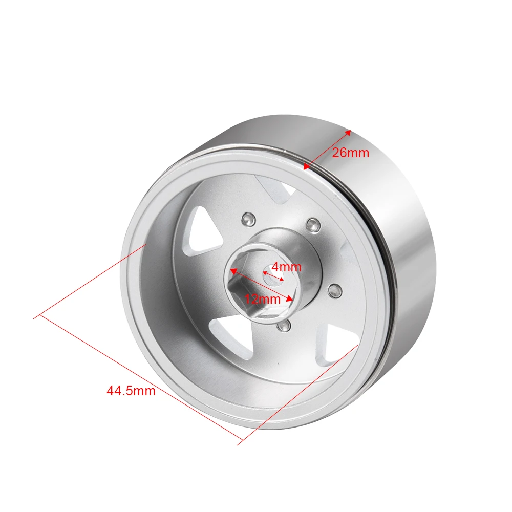 

Alloy 1.9 Wheel Rims Heavy Duty Version Beadlock for SCX10 D90 CC01 TRX4 1/10 Scale RC Car Rock Crawler