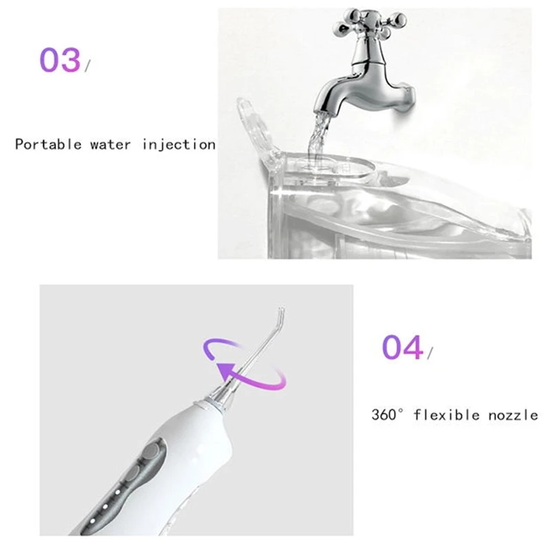 Professional Oral Irrigator Dental Rechargeable Irrigator Orale Waterproof Water Flosser Dental Oral Irrigator For Teeth Cleaner enlarge
