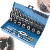 32 pcs metric tap and die set metric wrench cut m3 m12 tap and die set metric hand threading tool set engineer kit with case