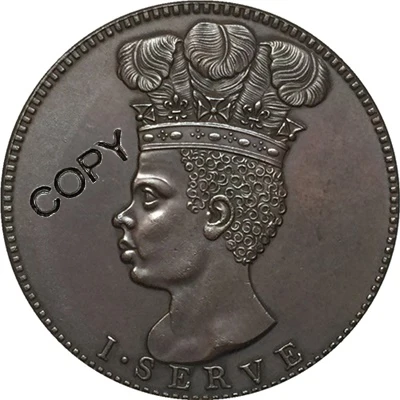 Барбадос 1792 копия монеты 1 пенни|Безвалютные монеты| |