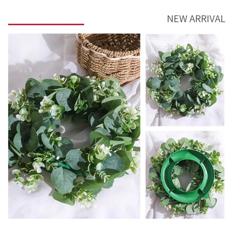 

Wall Mounted Simulation Wreath Artificial flower silk wreath new green