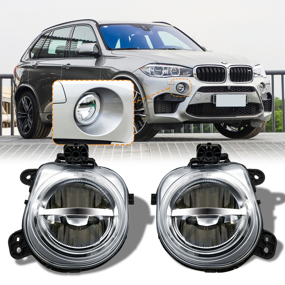 63177317251 63177317252 For BMW X3 F25 X4 F26 X5 F15 F85 2014-2016 Front Bumper LED Fog Light Lamp DRL Driving Lamp