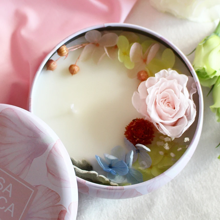 Цветок красоты свет свечи украшения ароматические соевый воск натуральные