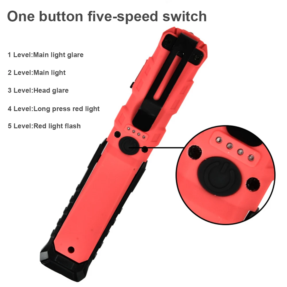 Портативный Точечный светильник рабочий USB Перезаряжаемый XPE COB для кемпинга