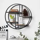 Настенная полка из железа и дерева В индустриальном стиле, подвесной шкаф для хранения, античная полка для цветочных Горшков