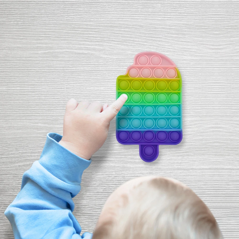 Juguete antiestr&eacute;s que brilla en la oscuridad para ni&ntilde;os, juguete sensorial para aliviar el estr&eacute;s, con burbujas, fluorescencia luminosa-2