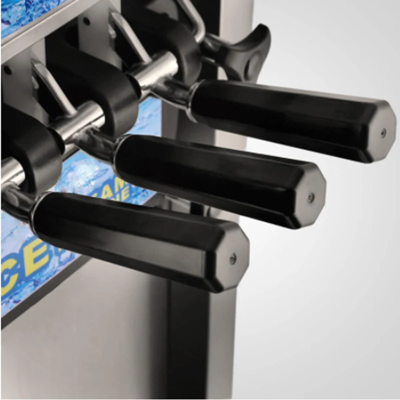 Розовый цвет настольный мини агрегат для производства мягкого мороженого делая