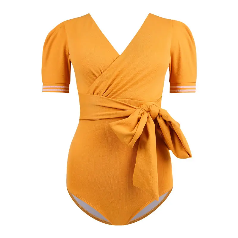 

Women Swimsuit One Piece Sexy Bodysuit Swimwear 2021 Ladies At New Pure Hot Korean Ins Patchwork Cotton Sierra Surfer Female