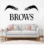 Brow Master Наклейка на стену, цитата, ресницы, брови, виниловые наклейки, обои для бровей, бар, украшение на стену, салон красоты, наклейка F892