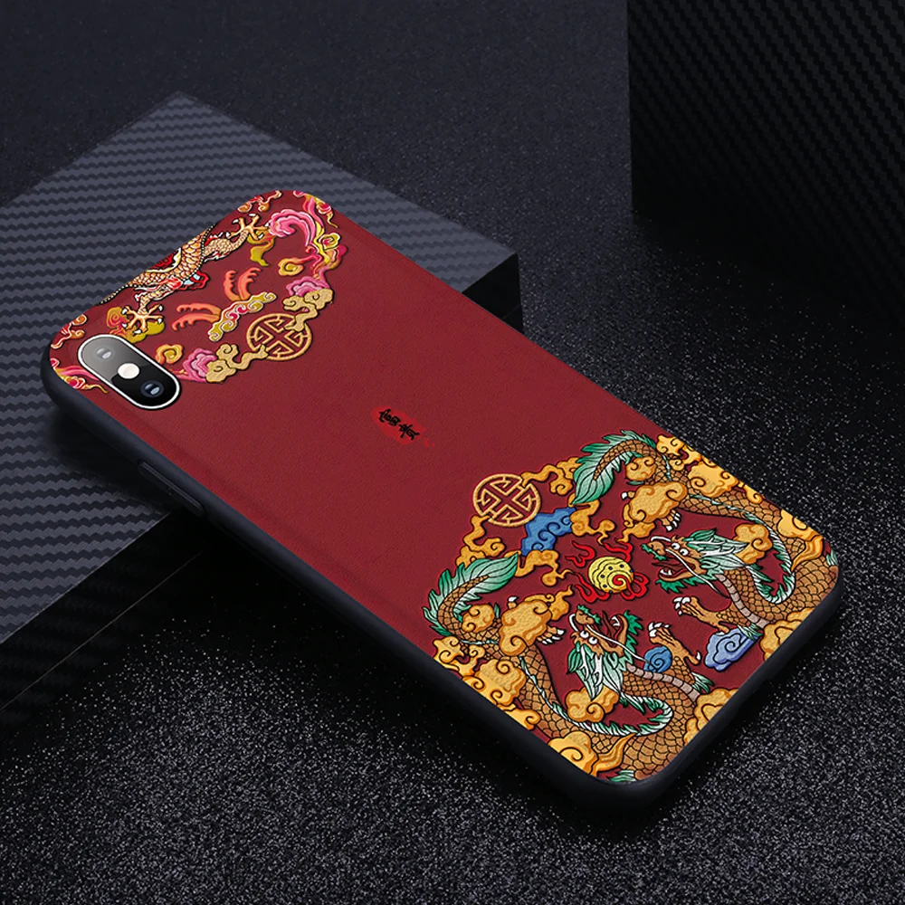 CENMASO, китайский дизайн, ультра тонкий мягкий кожаный чехол-накладка для IPhone 11 Pro Max, винтажный Чехол в китайском стиле