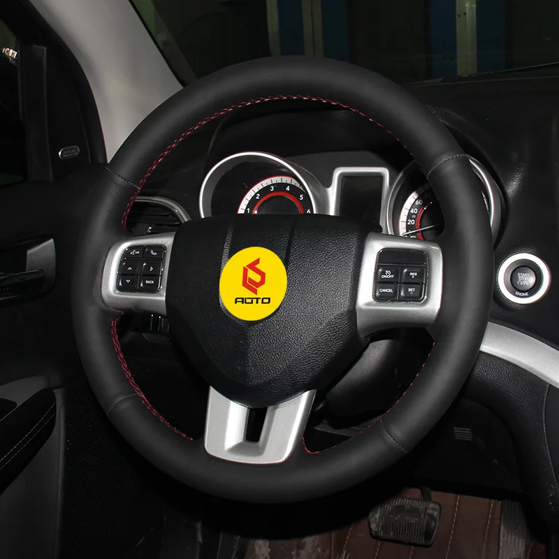 Оплетка на рулевое колесо кожаный чехол для Dodge Grand Caravan Journey Avenger Durango