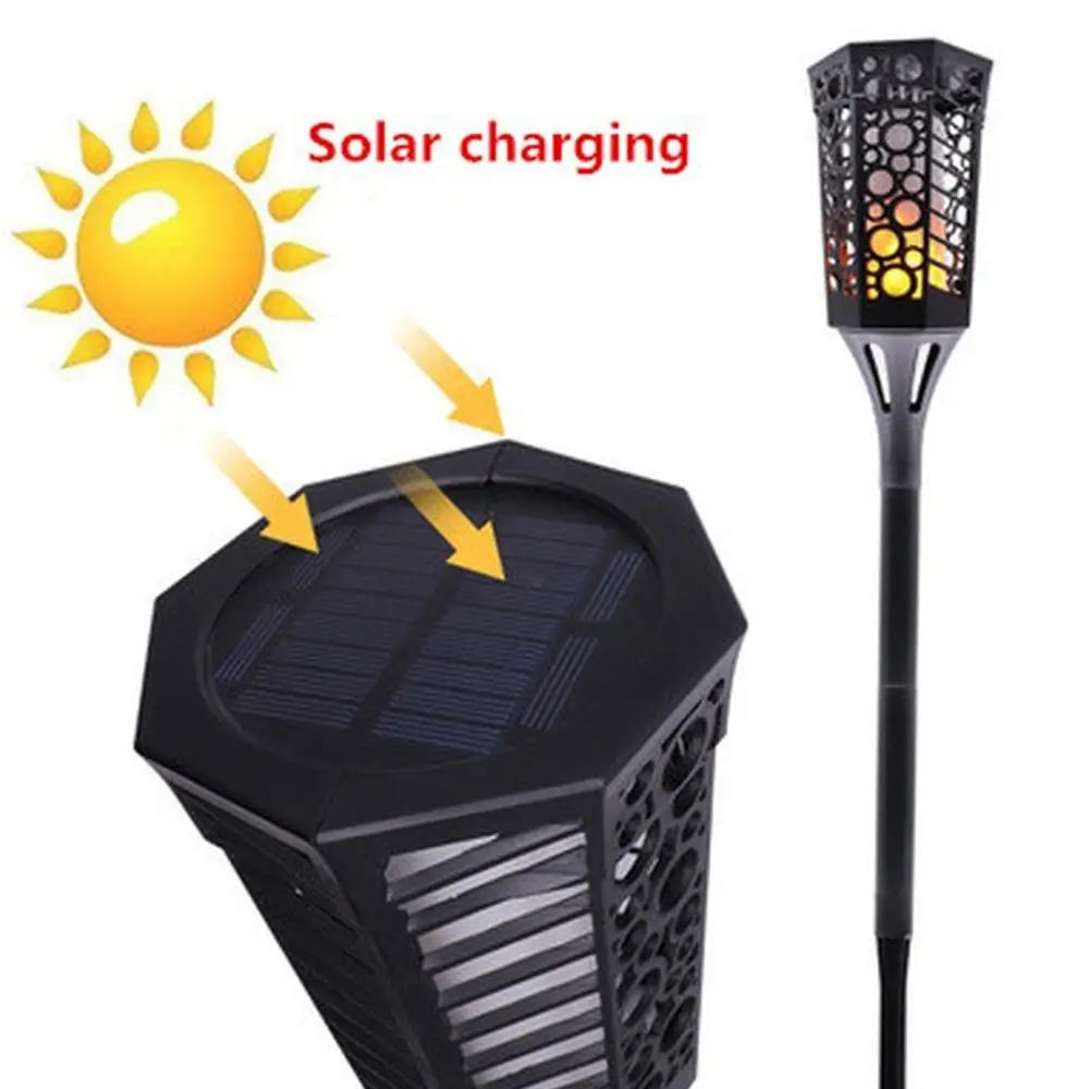 

51LED 96LED Outdoor Solar Light IP65 Waterproof Flame Torch Lamp Flickering Christmas Lawn Lamp Path Patio Garden Decor Lighting