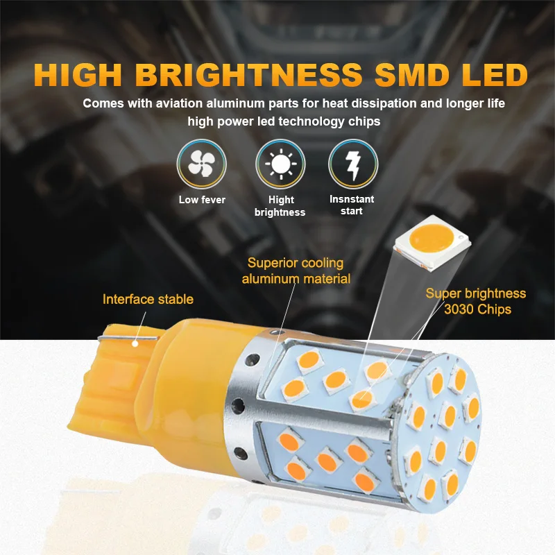 2 шт. Автомобильные светодиодные лампы T20 W21W WY21W 12 В 7440 35SMD | Автомобили и мотоциклы