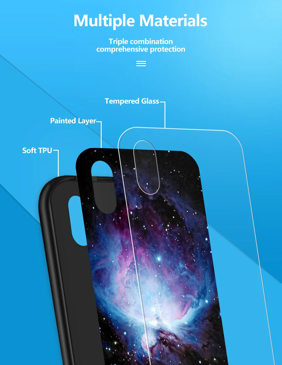 Чехол из закаленного стекла для Xiao mi A1 A2 A2Lite Edge Cover для Xiaomi mi 6 6X для задней крышки, Твердый чехол с полной защитой звездного цвета