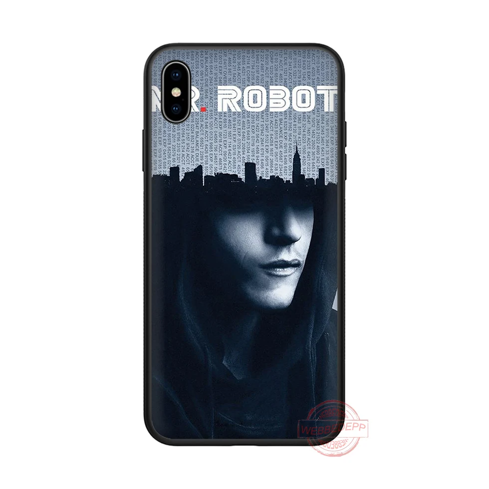 WEBBEDEPP Mr Robot Soft Silicone TPU Phone Case for iPhone 5 6 7 8 Plus X XS XR Max 11 11peo 11proMax |
