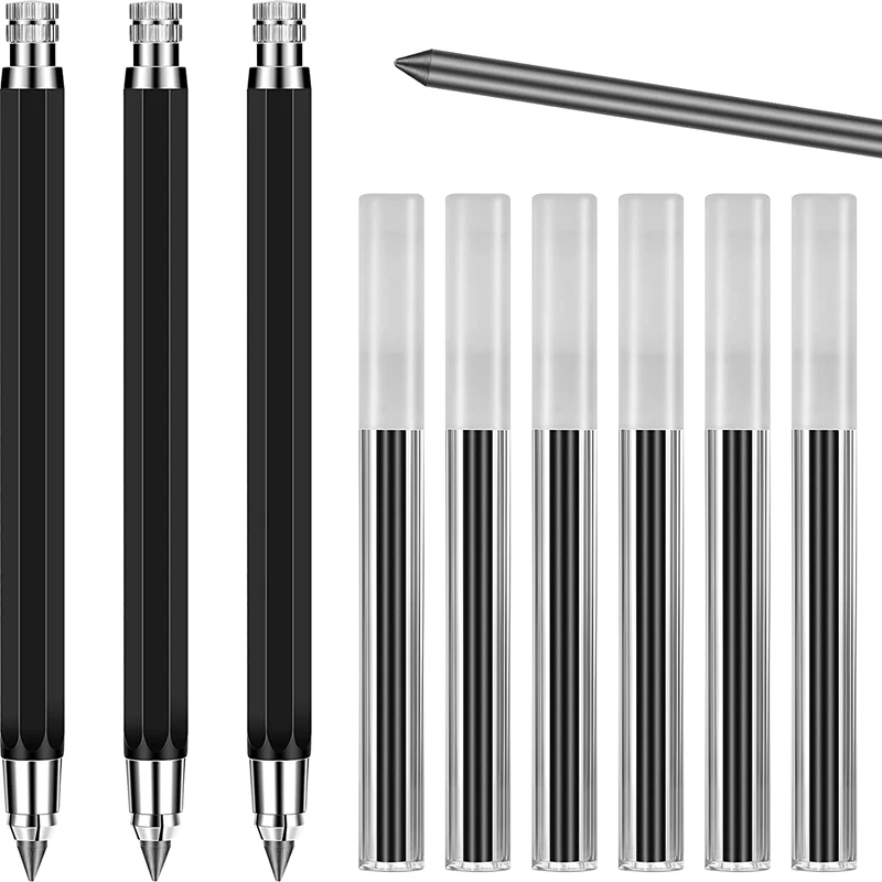 

Автоматический механический карандаш 5,6 мм с свинцовым стержнем, набор механических чертежных карандашей для творчества и эскизов, 3 шт.