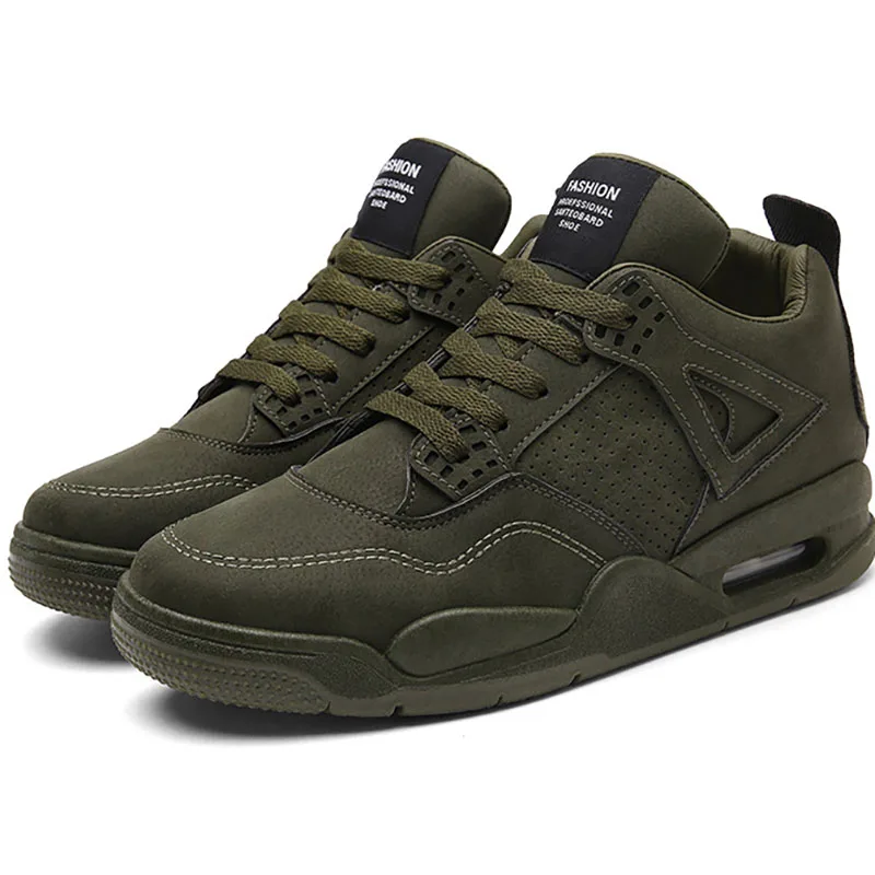 Мужская Баскетбольная обувь амортизирующая в стиле ретро высокие кроссовки