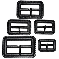 2pcslot faux imitation leather adjustable resin belt buckle buttons black for women dress luggage decorate garment bar adjuster