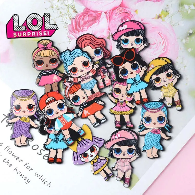 

5/10pcs DIY Jewelry Accessories LOL Surprise Doll Girl Acrylic Patch Children Hair Accessories