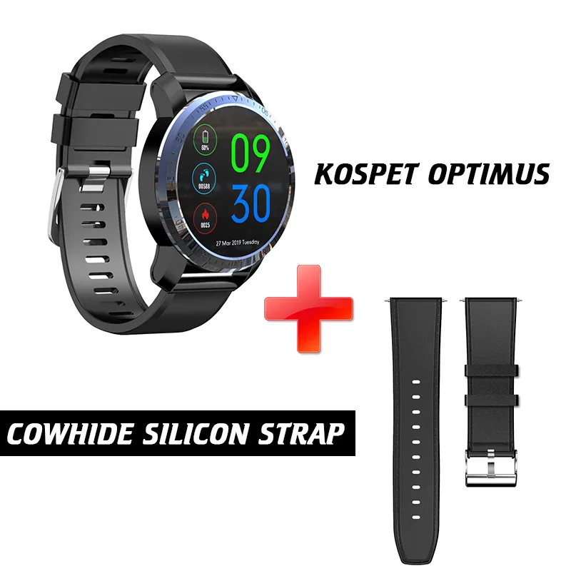 Black Strap KOSPET Optimus 2GB 16GB Smartwatch Dual 4G система ip67 Водонепроницаемый gps мужские Смарт-часы телефон 800mAh 8.0MP Android7.1.1 sim-карта - Цвет: Black Strap