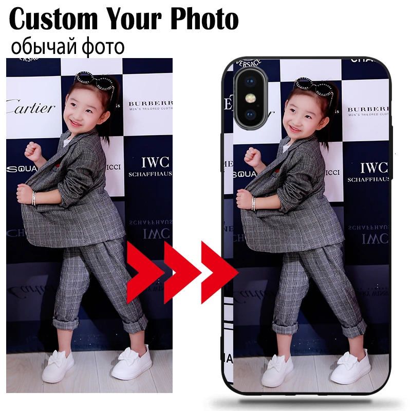 DIY Photo Custom Phone Case For iPhone XR XS 11 MAX X 7 8 Plus 6 6S Pro Black Soft TPU Cover Picture Personalized |