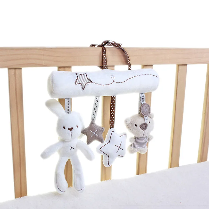 

Baby Toys Crib Mobile Rattles Newborn Bed Around Fox Cute Plush Toy for Stroller Educational Toys with Ring Paper and Teether