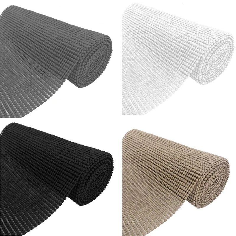 Revestimiento de PVC para cajones y estantes, rollo no adhesivo, duradero y fuerte de 79x20 pulgadas, forros de agarre para el hogar-0