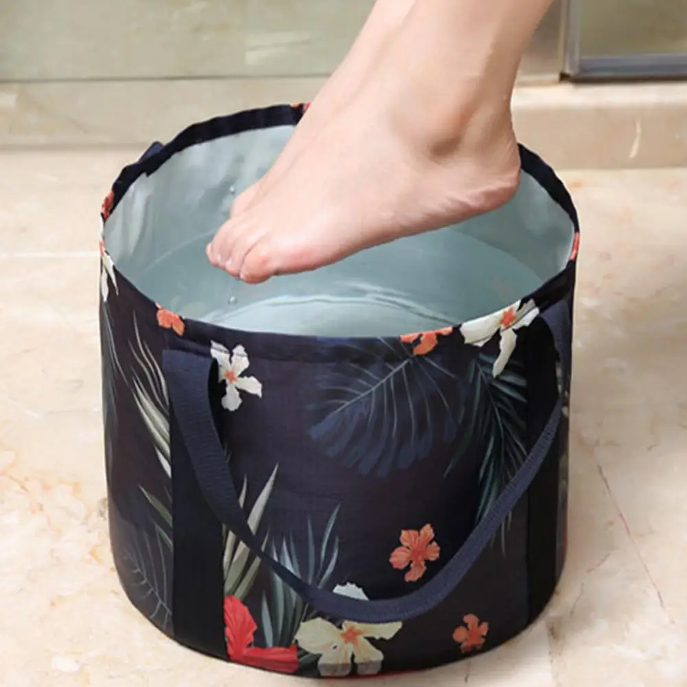 

Foldable Foot Tub Portable Bath Bag Wash Basin Water Bucket Large Capacity Bath Feet Spa Massage Washing Tub For Outdoor Travel