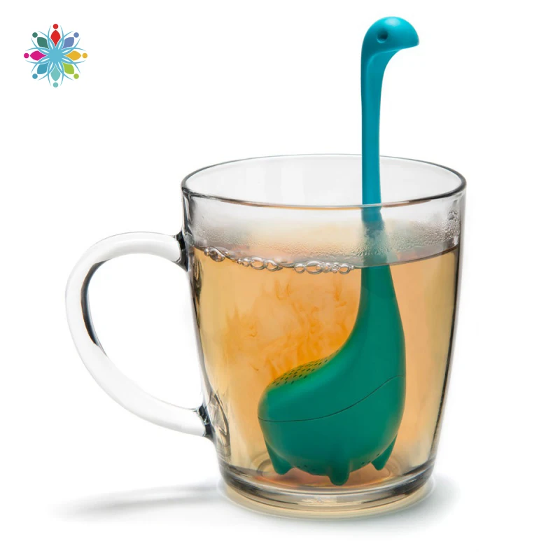 Loch Ness Monster ситечко для заварки чая Силиконовый Фильтр многоразовый чайник