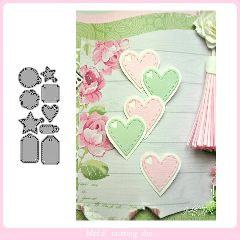 9 шт. мини-бирки металлические пресс-формы для сделай сам Скрапбукинг Фотоальбом