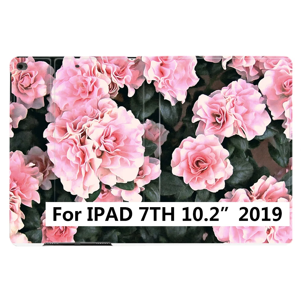 iPad 7th 10.2 2019 Модный красивый чехол-подставка с цветочным принтом из искусственной кожи для iPad Air 2 3 9," 56 7th 10,2" 10," PRO Mini 45 - Цвет: iPad 7th 10.2 2019