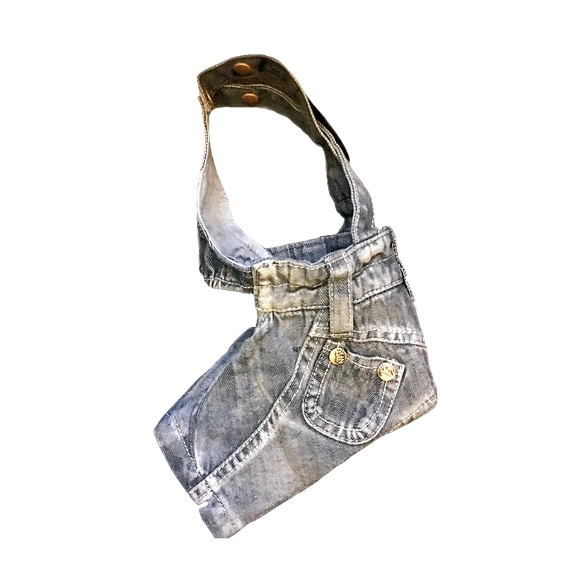 Нагрудник для собак штаны одежда домашних животных зимняя джинсы Модные