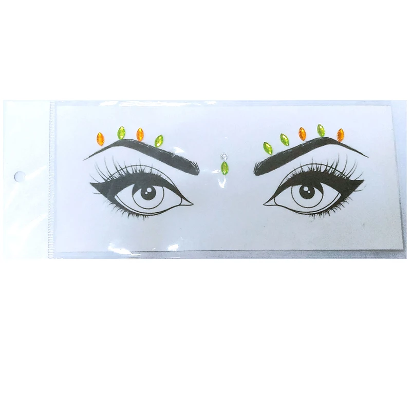 1 шт. европейские золотые временные тату-наклейки для лица пятна