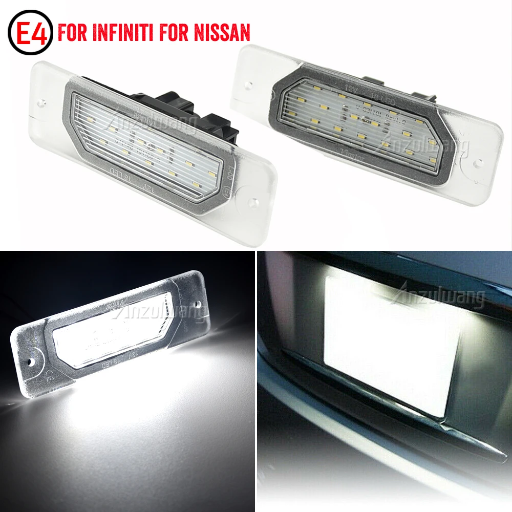 

For Infiniti FX35/45 2003-2008 S50/Q45/I30/I35/M37/M56 Q70 Nissan Fuga Cefiro Led Numbr License Plate Light Lamp OEM Direct Fits